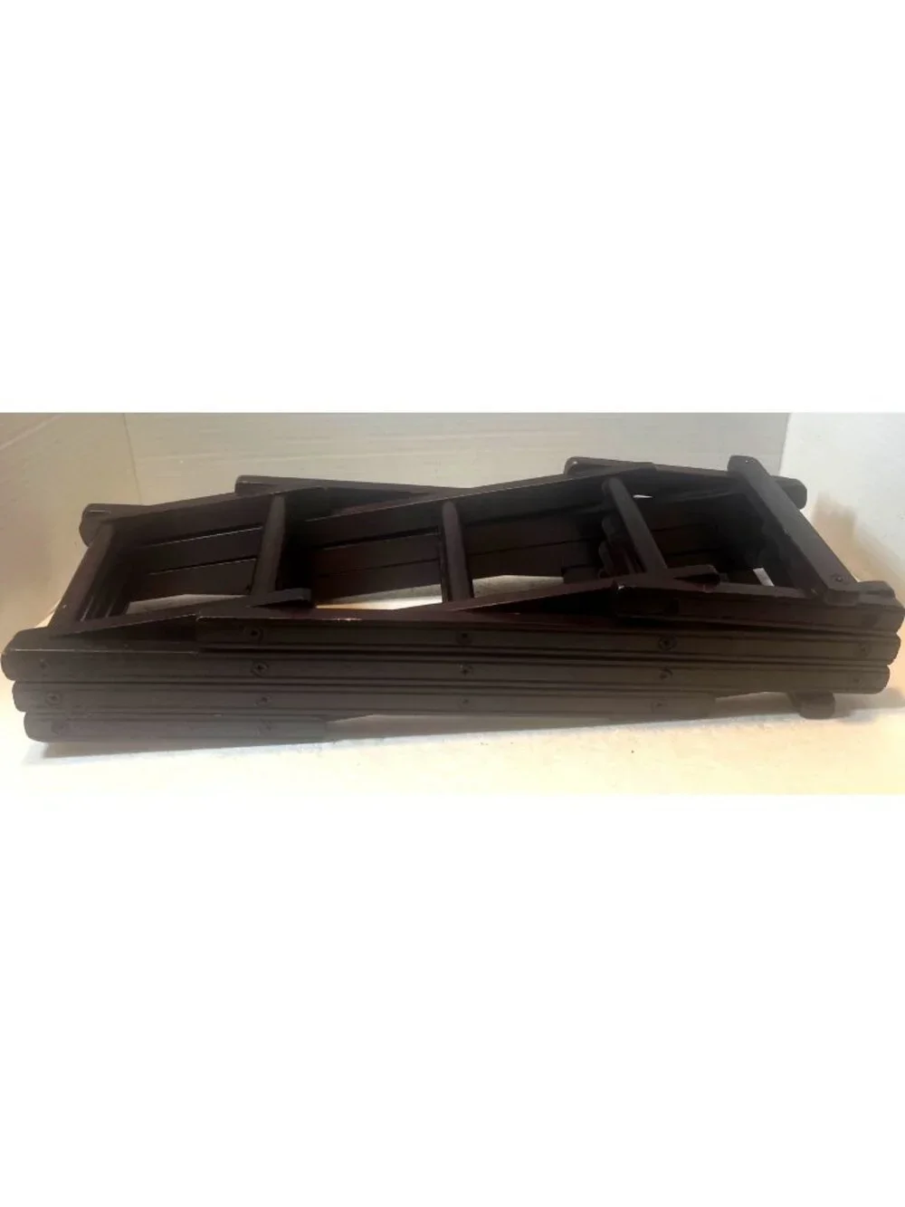 Expandable Wooden Wine Racks or Towel Holders Dark Brown and Light Finish Compac